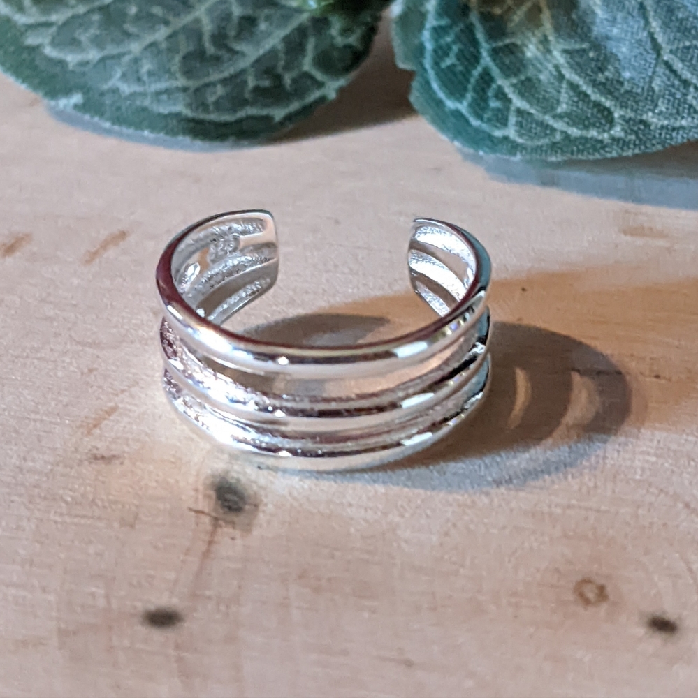 925 Sterling Silver Toe Ring Women's Jewelry NEW